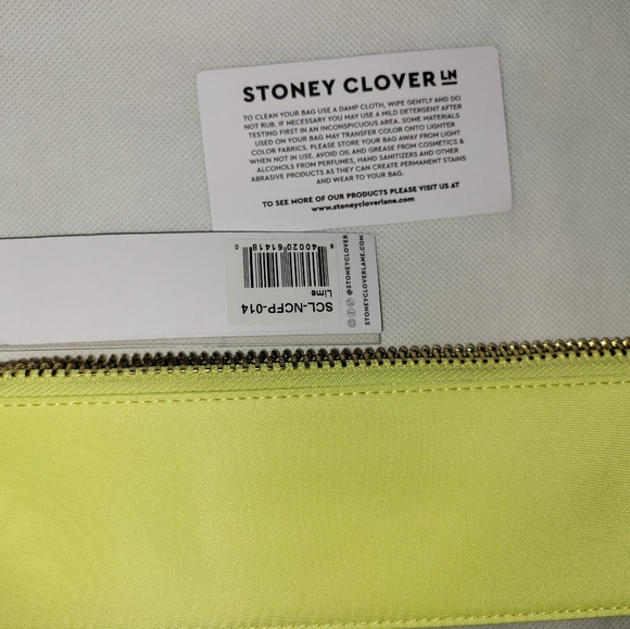 Stoney Clover Lane clear flat pouch Clear NWT LIME "STUFF" - Picture 4 of 7